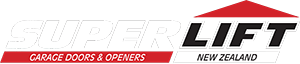 The logo for super lift garage doors and openers new zealand