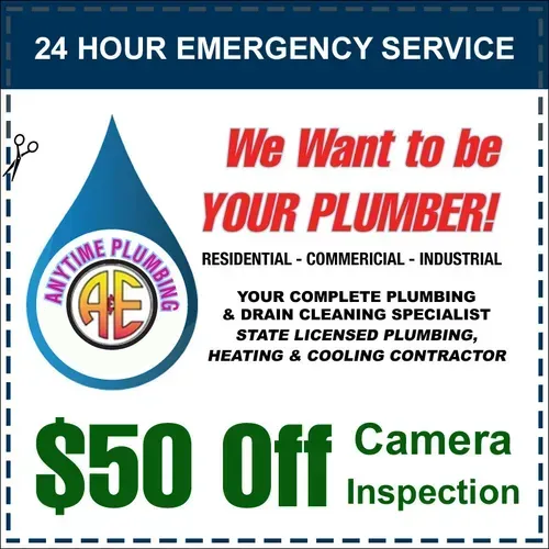 Plumbing Coupons Fraser, MI A & E Anytime Plumbing