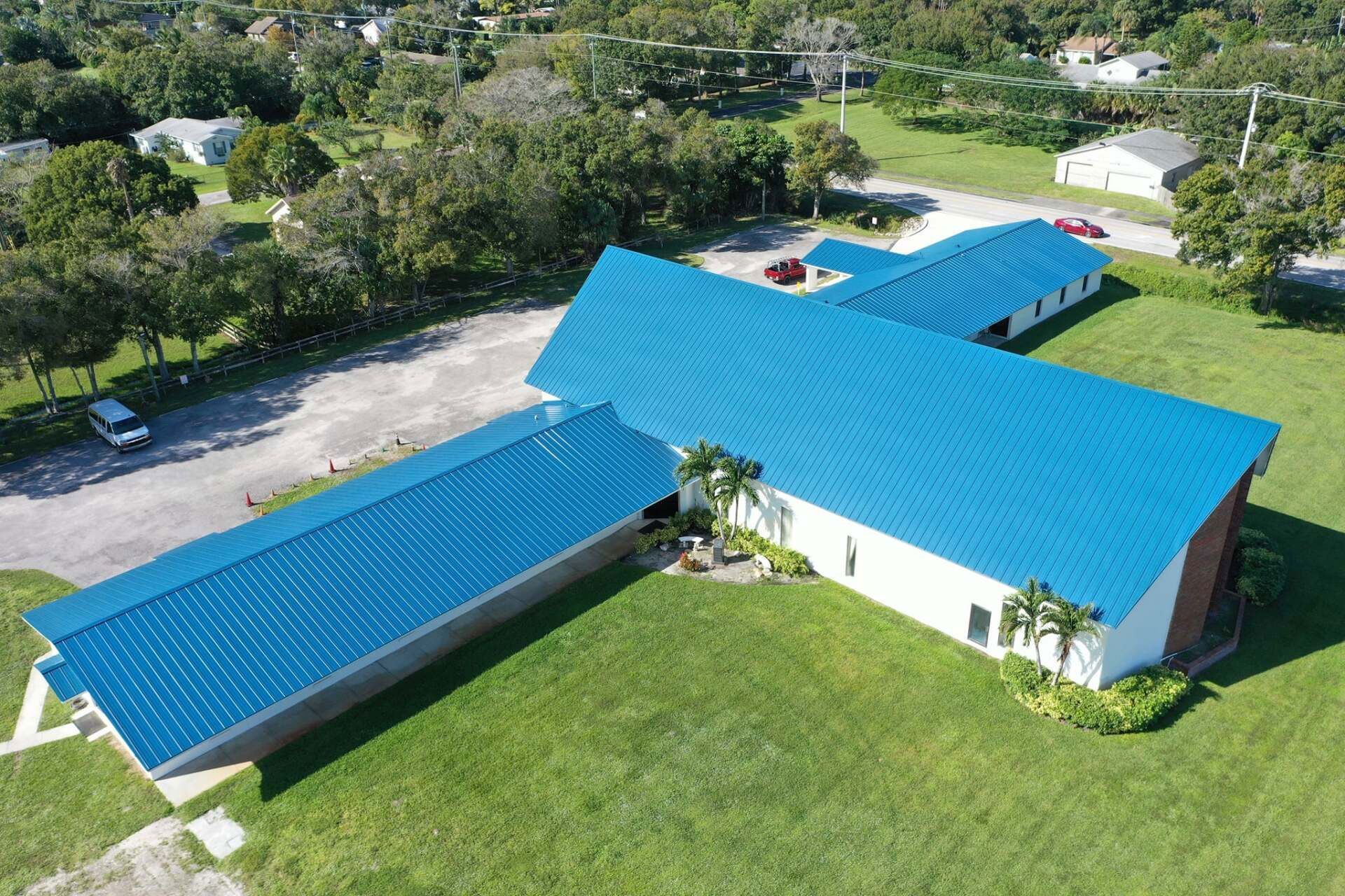 Commercial Space with Metal Roofing Surface