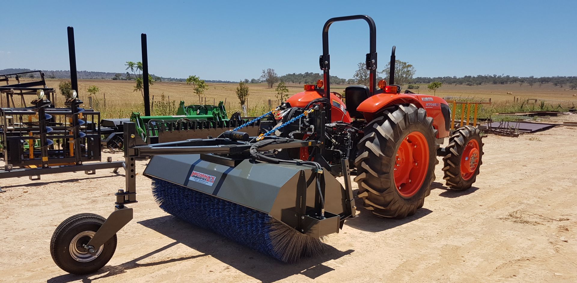 3 Point Linkage Broom on Tractor