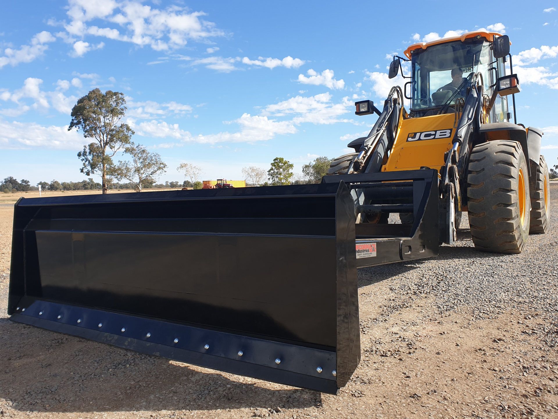 Industrial grain pusher