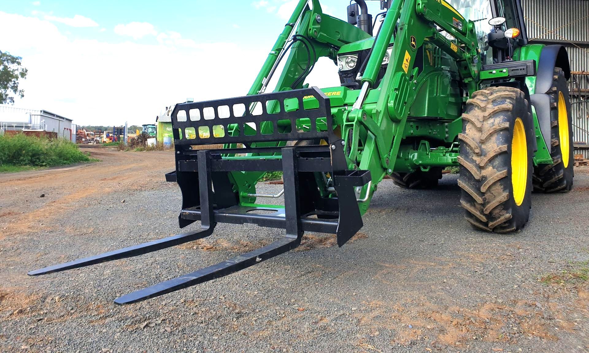 Fixed Tyne ITA Pallet Forks on a Tractor