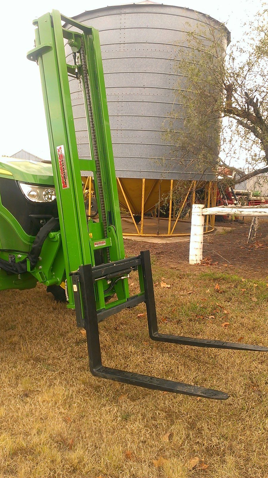 John Deere tractor mounted forklift