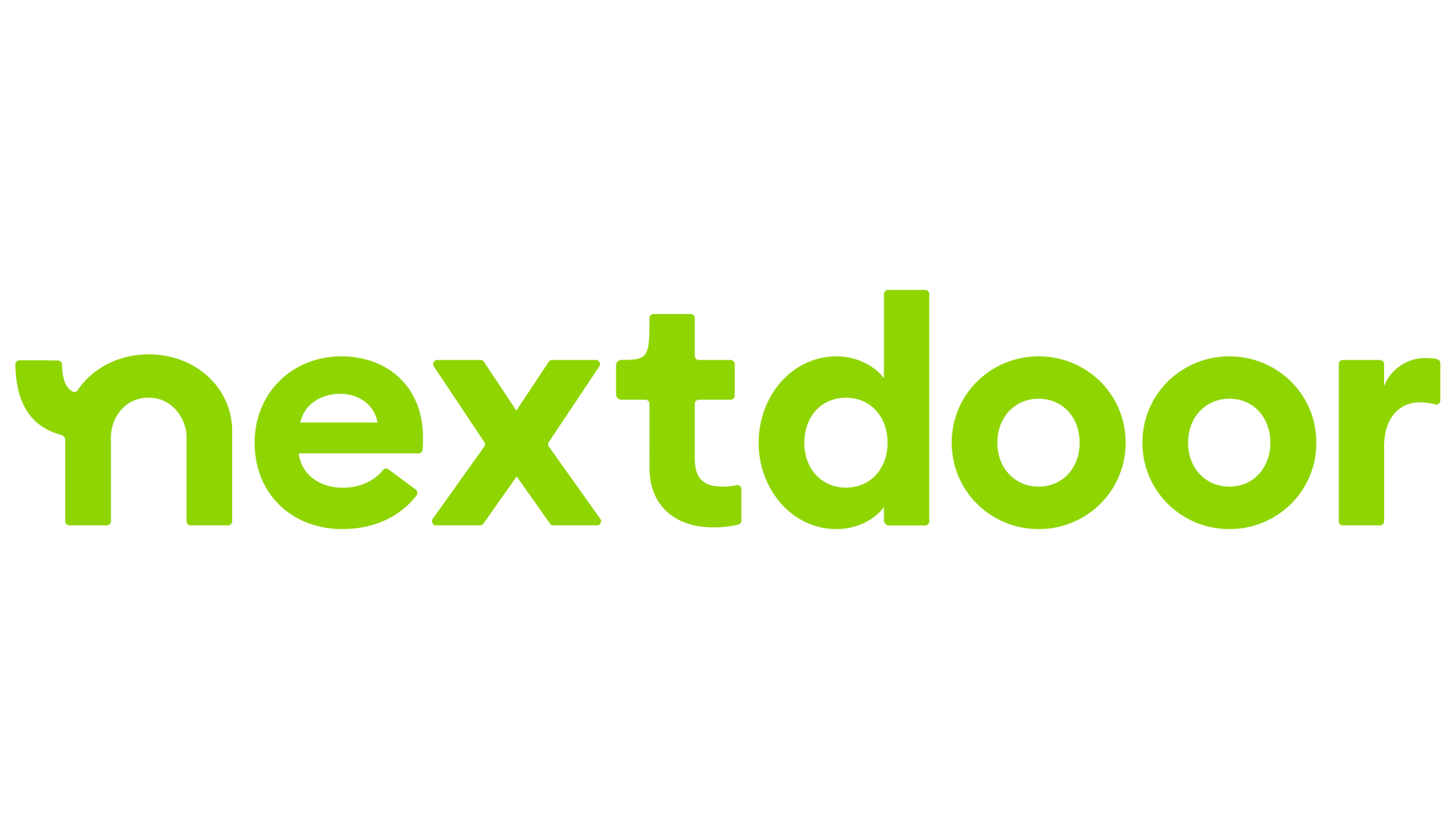Green “nextdoor” logo on a white background