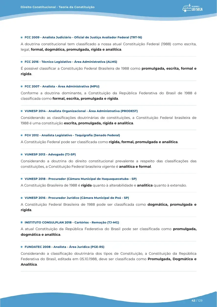 Página do Decorando a Doutrina das Bancas