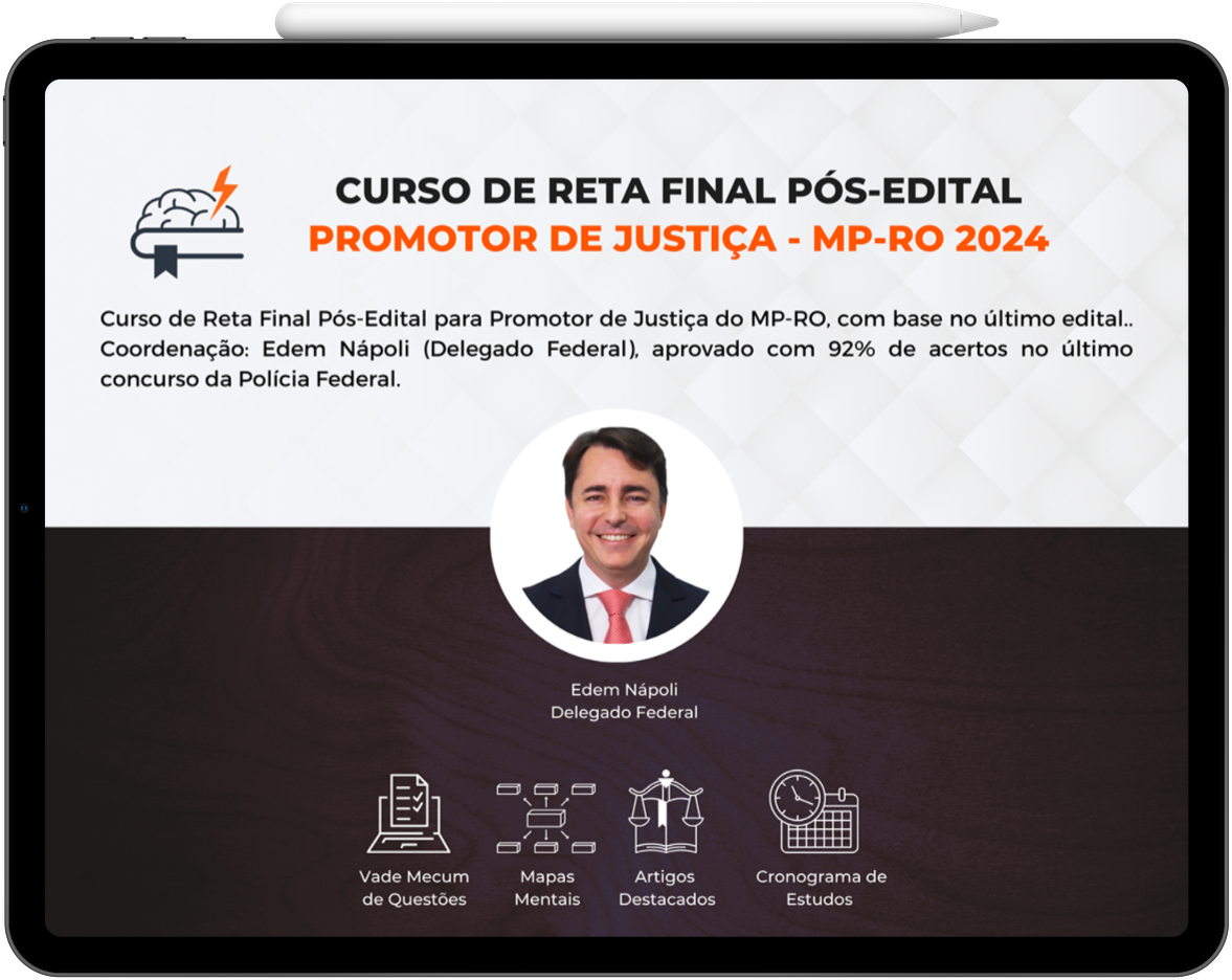 Um tablet com a imagem de um homem de terno e gravata na tela.