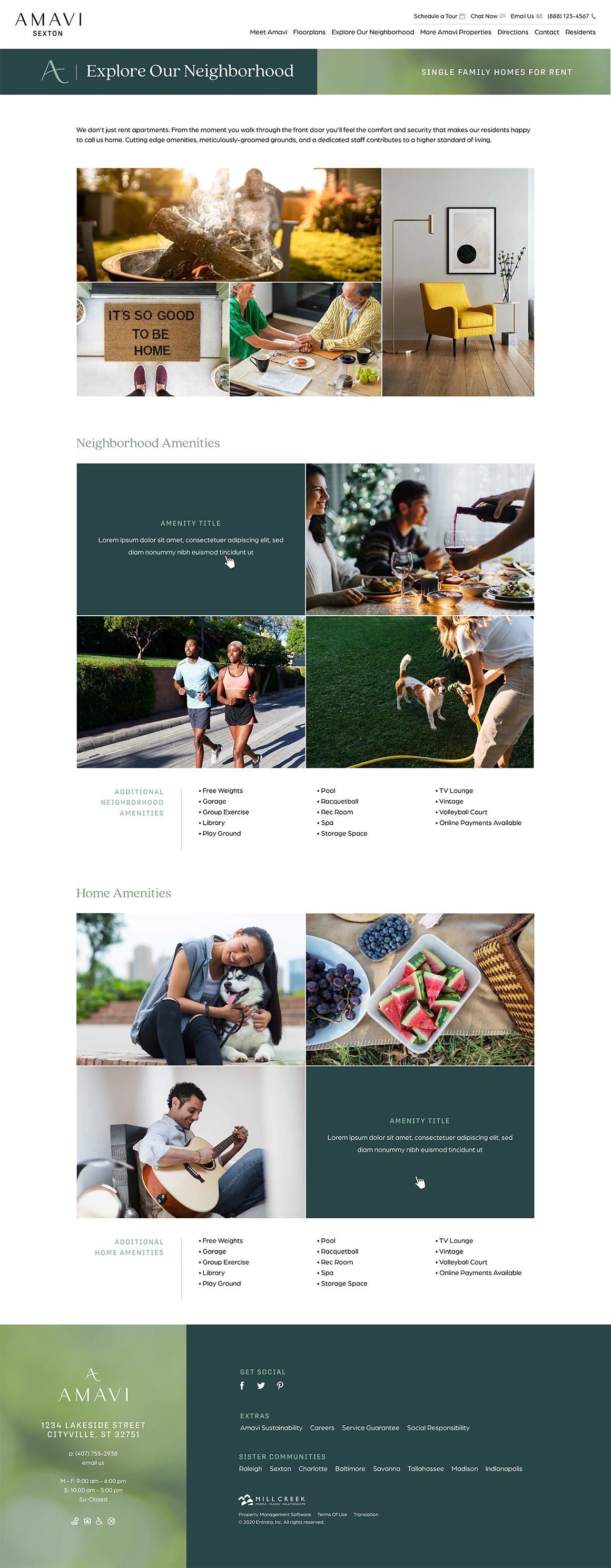 Amavi neighborhood page