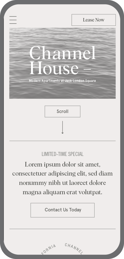 Channel mobile home page