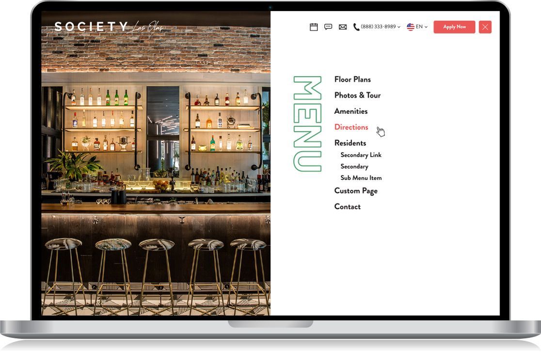 Society Living menu 1