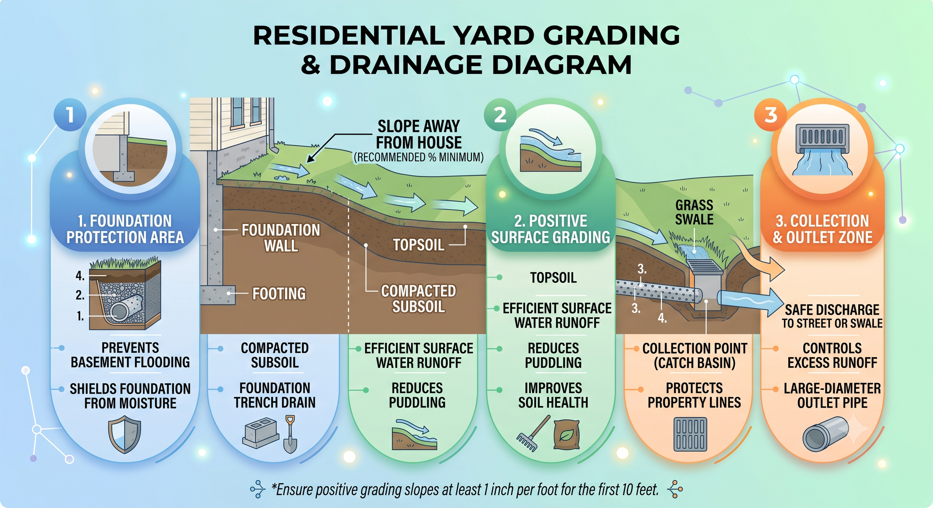 proper yard grading for drainage in Limerick PA