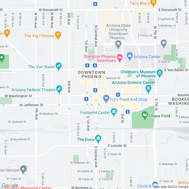 Map of business location