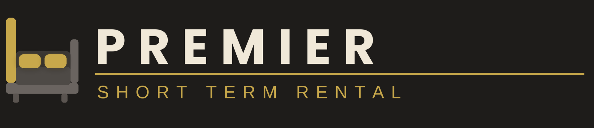 Dark image with gold text logo