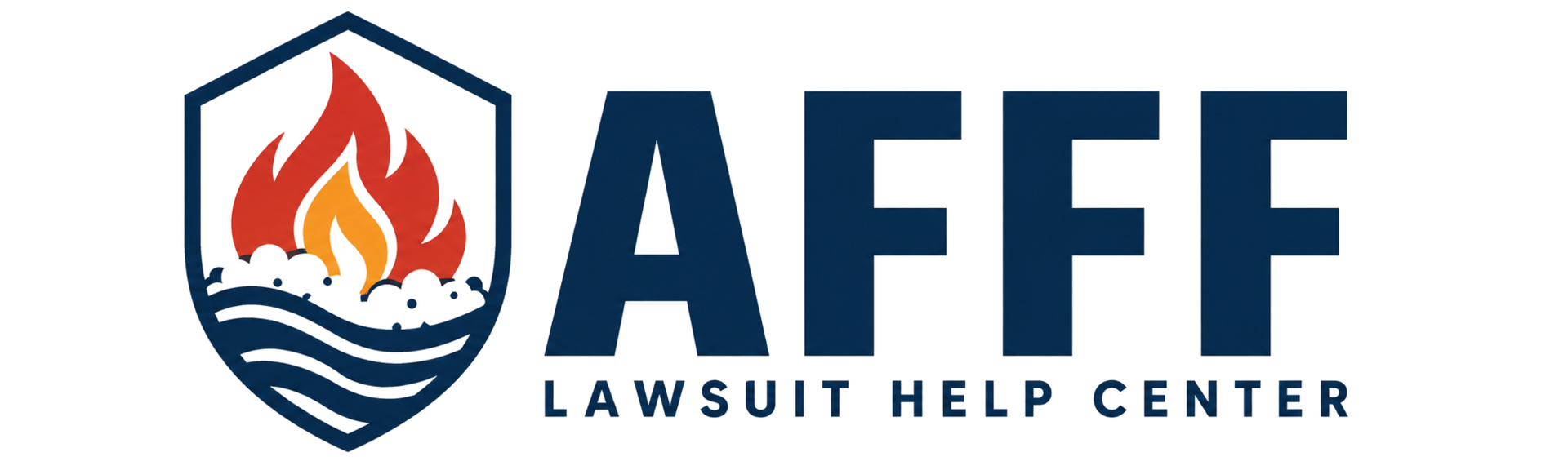 AFFL Lawsuit Help Center logo with blue shield and red flame icon
