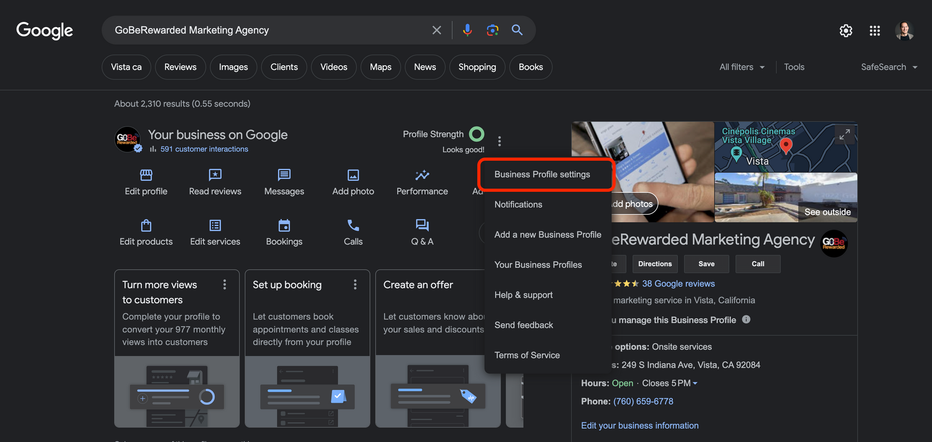 A screenshot of a website with a red arrow pointing to the username