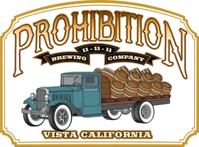A logo for prohibition brewing company in vista california
