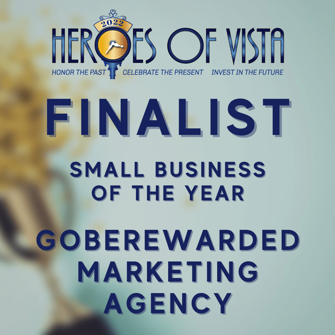 A poster for the heroes of vista small business of the year