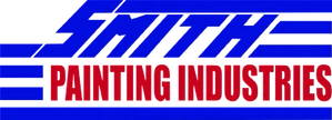 TNT Painting Industries logo with blue and red stripes and bold blue/red text