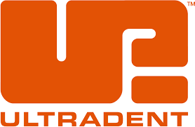 Ultradent orange logo with stylized “U” icon and the word “ULTRADENT” underneath