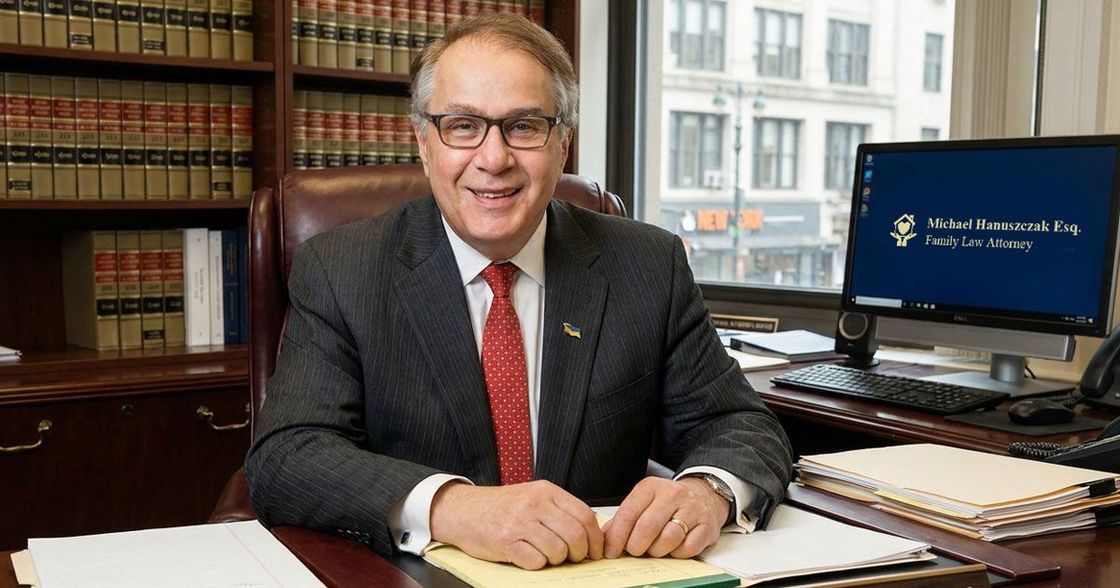Michael Hanuszczak Esq. at his desk