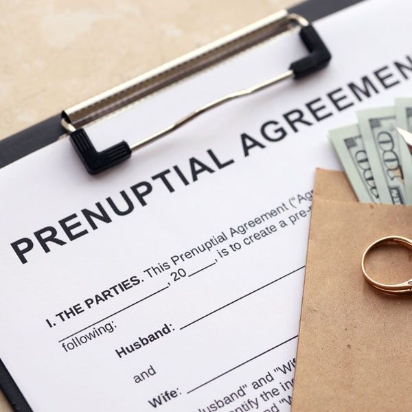 Prenuptial Agreement with personal valuables