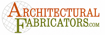Architectural Fabricators logo in orange and green text on a white background