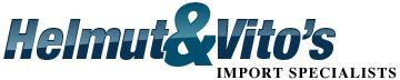 Helmut & Vito's logo with blue text and &ldquo;Import Specialists&rdquo; tagline