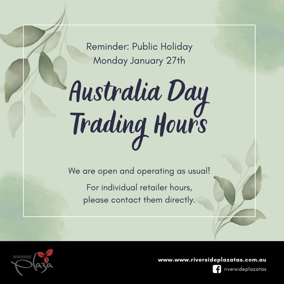 Australia Day Trading Hours