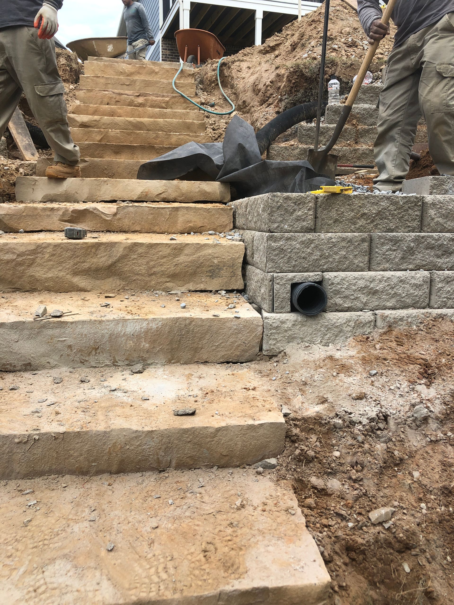 Plantbox and Stairs Construction — Flowery Branch, GA — All About Irrigation and Landscape Services Inc