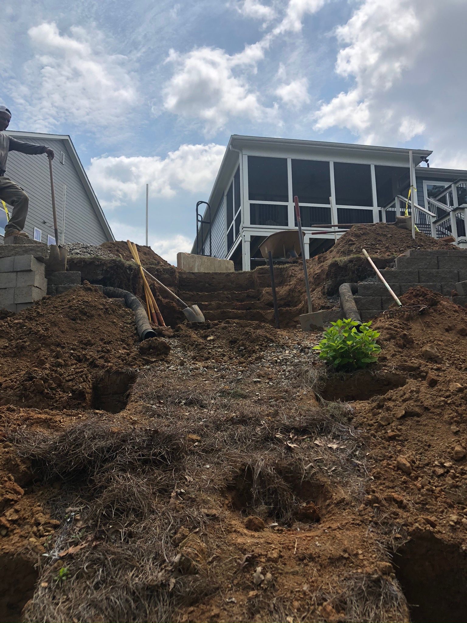 Stairs Under Construction — Flowery Branch, GA — All About Irrigation and Landscape Services Inc