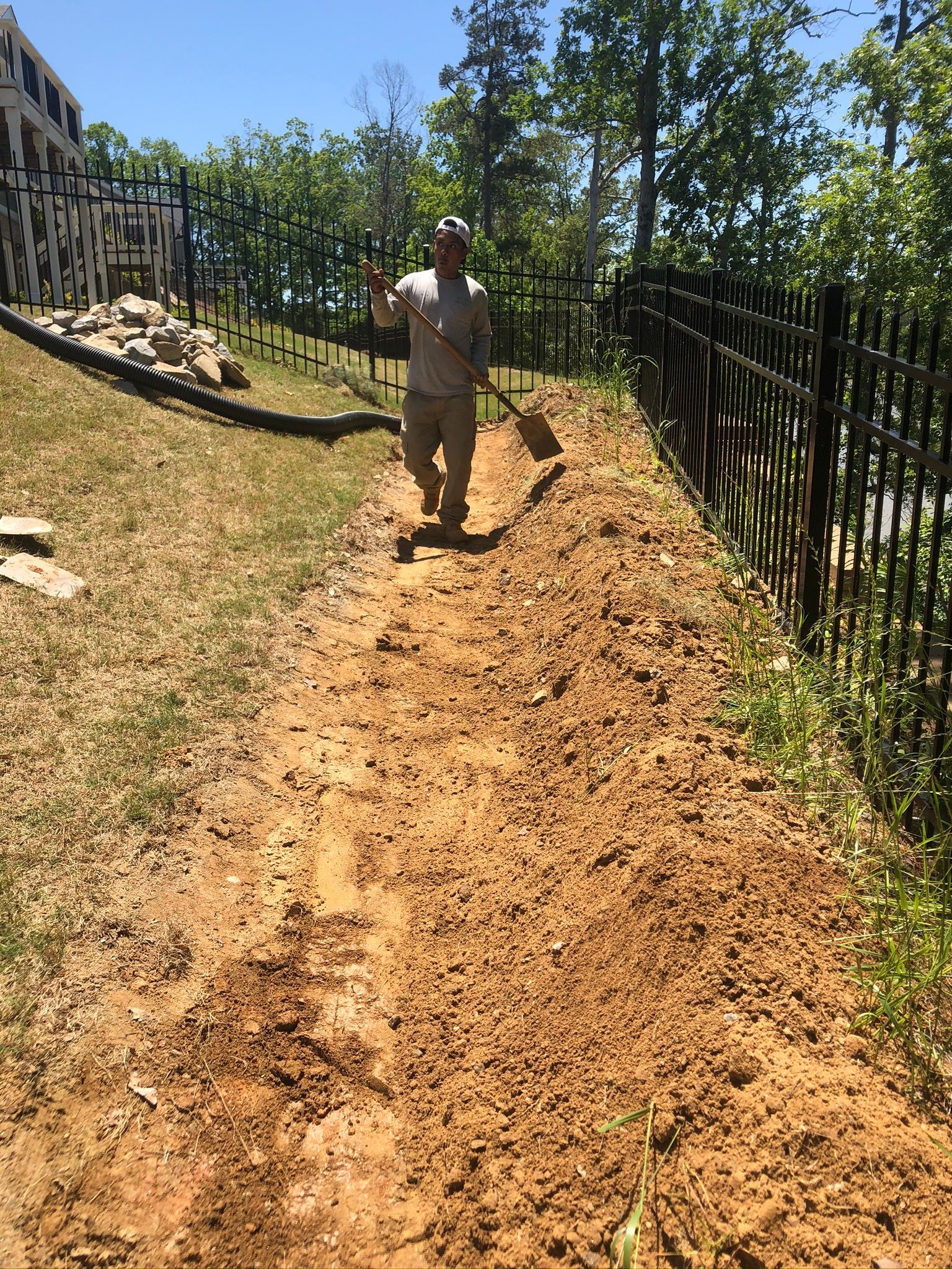 Hardscaping Worker — Flowery Branch, GA — All About Irrigation and Landscape Services Inc
