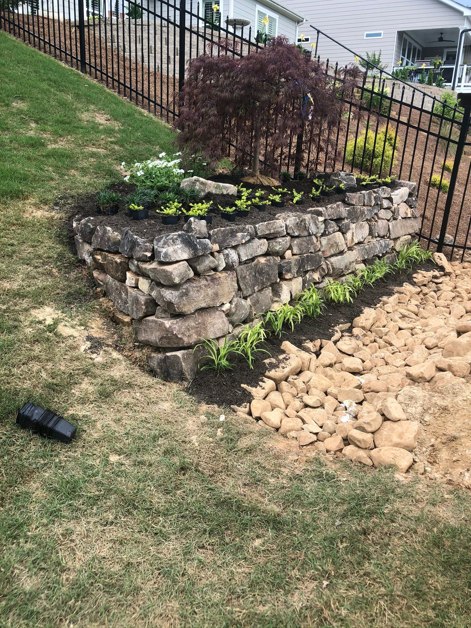 Hardscaping Large Stones— Flowery Branch, GA — All About Irrigation and Landscape Services Inc