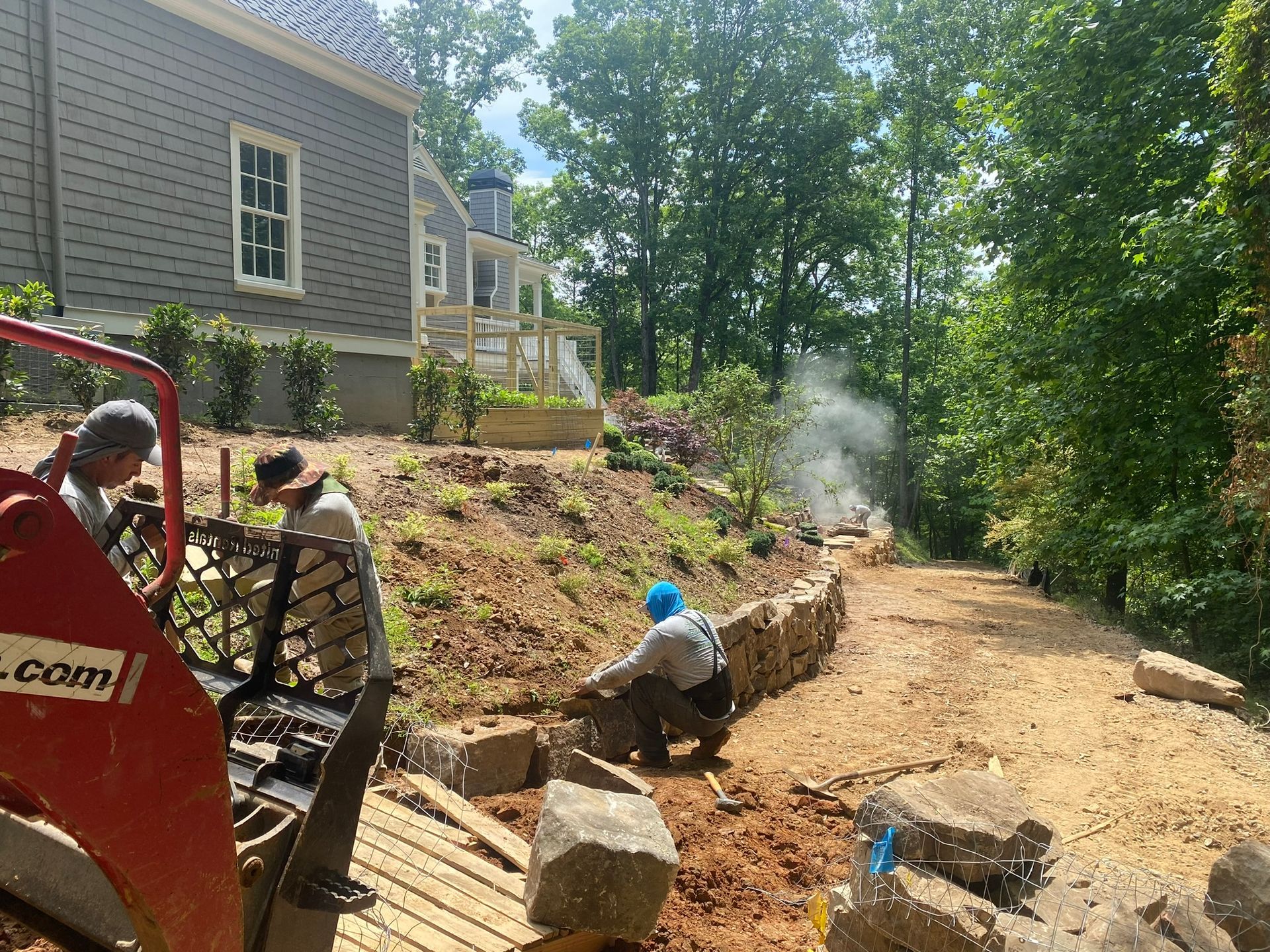 Men At Work — Flowery Branch, GA — All About Irrigation and Landscape Services Inc