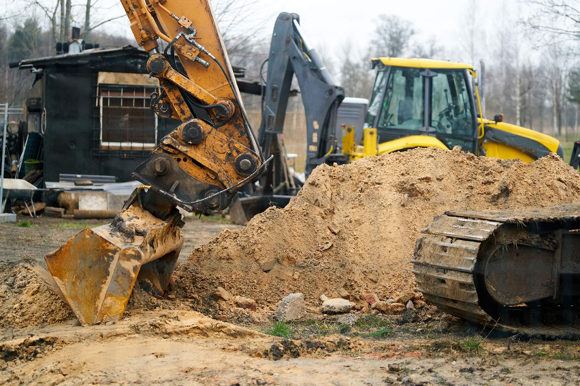 excavating