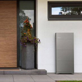 Home battery storage system for storing solar energy and reducing reliance on the electricity grid.