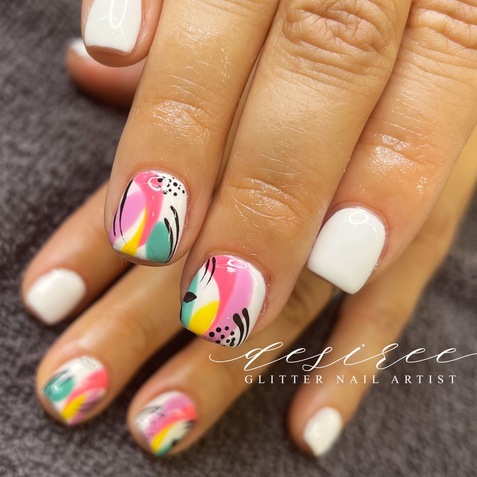 Gel polish nail art by Desert Canvas Studio