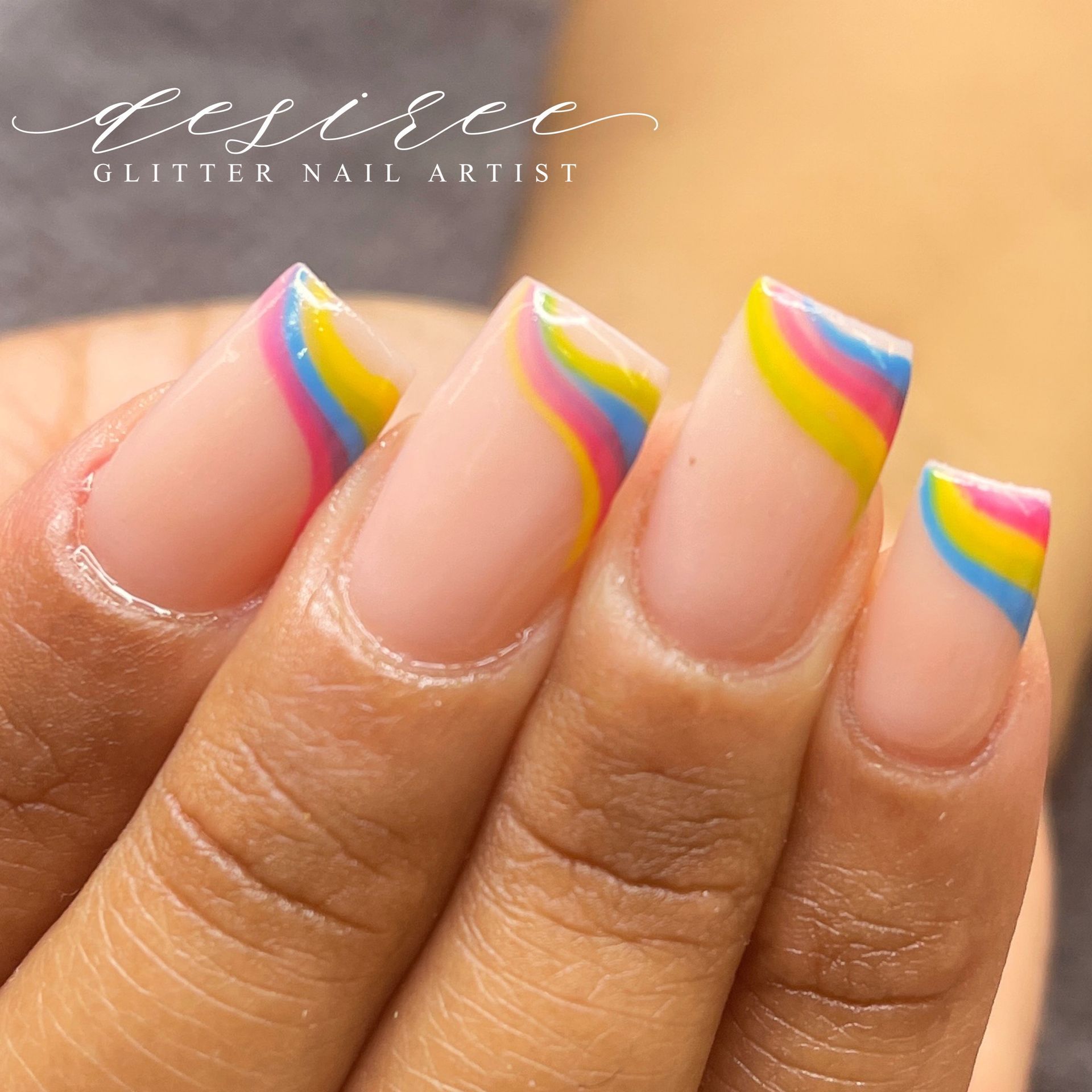 Professional nail art close-up, Desert Canvas Studio