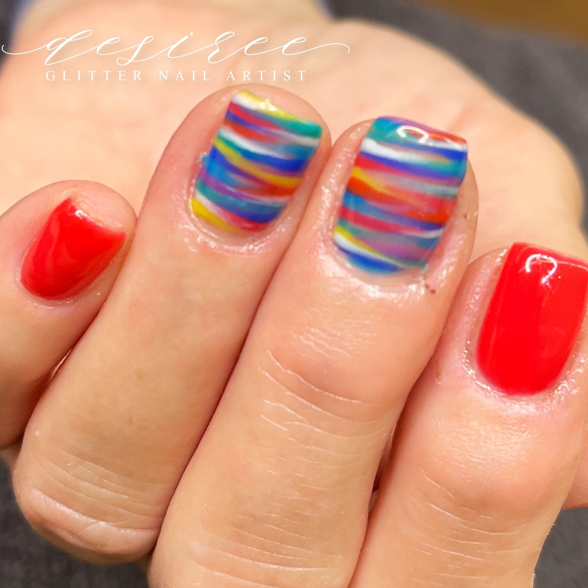 Professional nail art close-up, Desert Canvas Studio
