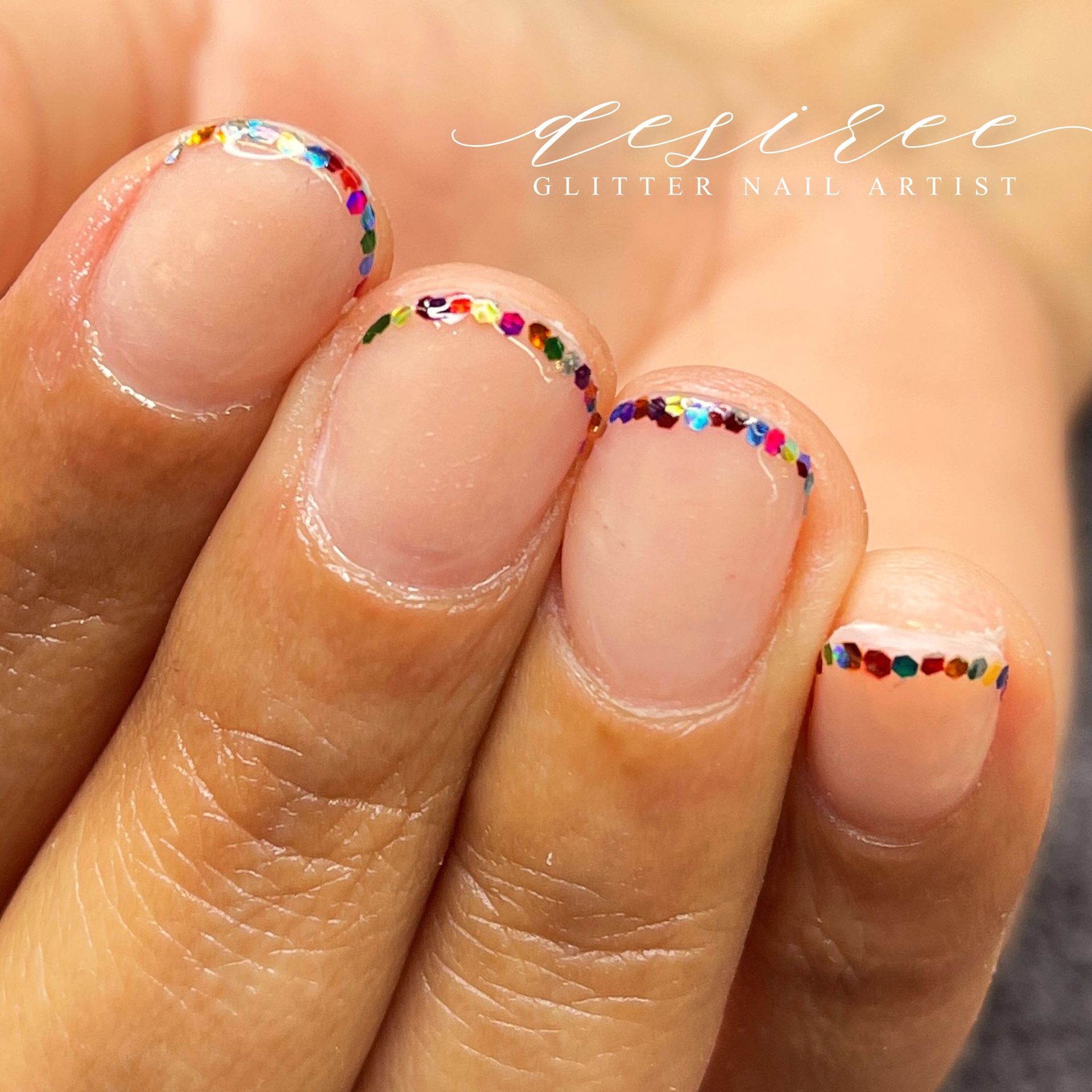 Colorful nail art design by Desert Canvas Studio LLC