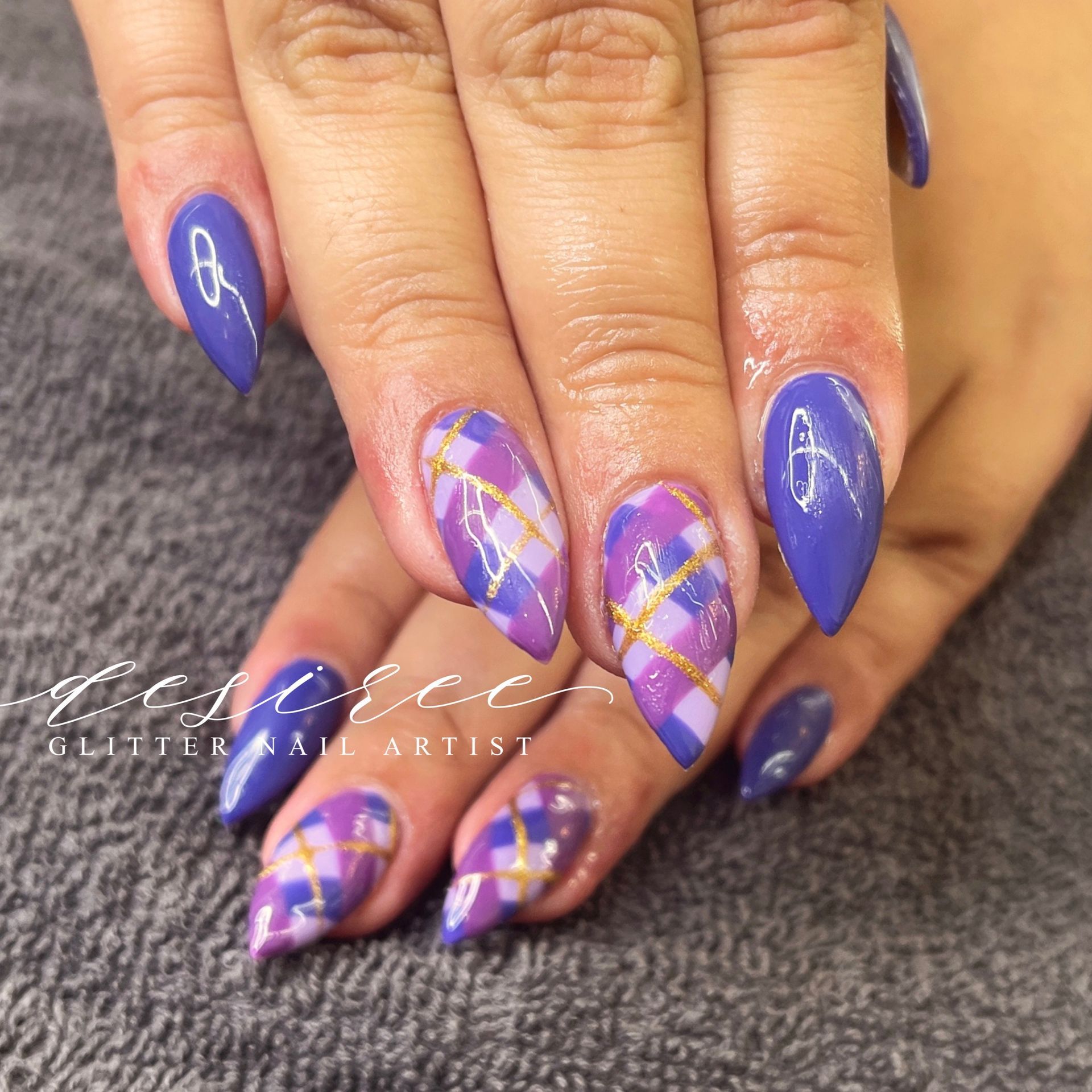 Custom nail art design by Desert Canvas Studio LLC