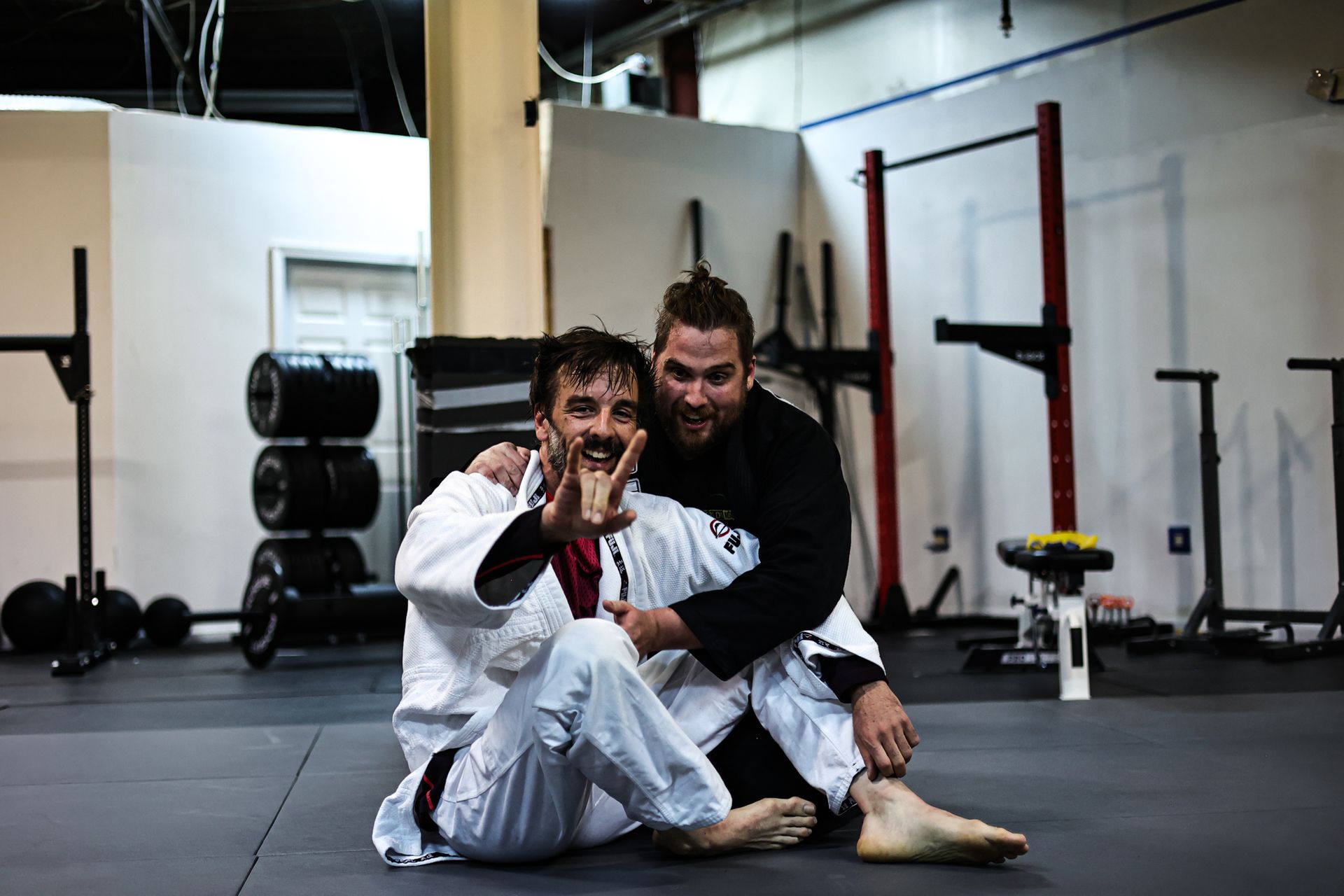 Students drilling Jiu-jitsu techniques at Infinity Jiu-jitsu and Judo in Timonium, MD.