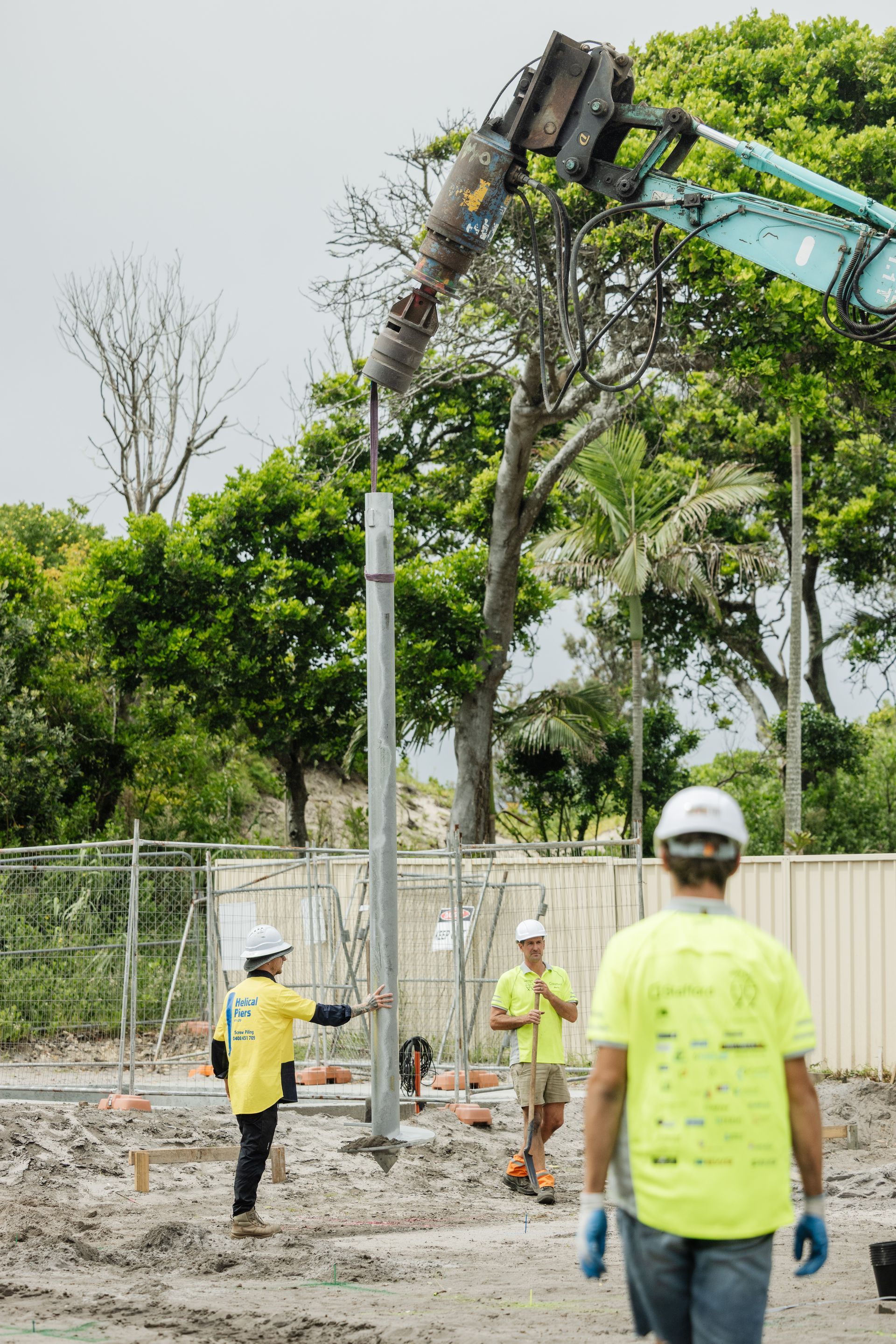 Machine Helical Piers use to install screw pilings and pierings.