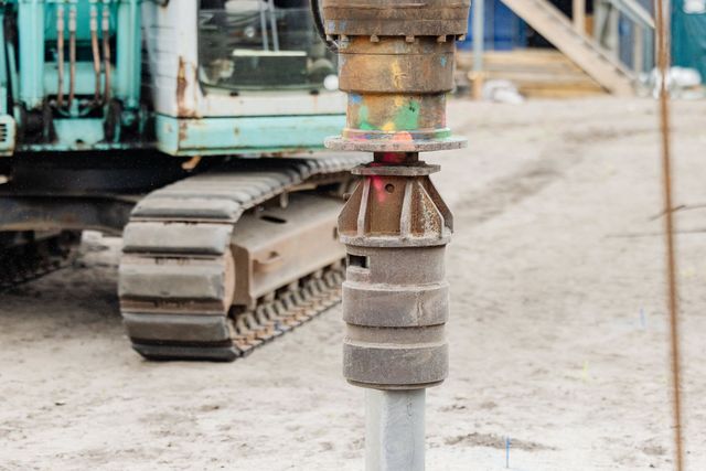 Machine Helical Piers use to install screw pilings and pierings.