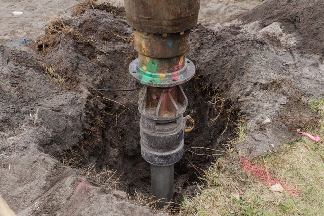 Tradesman working at Helical Piers.
