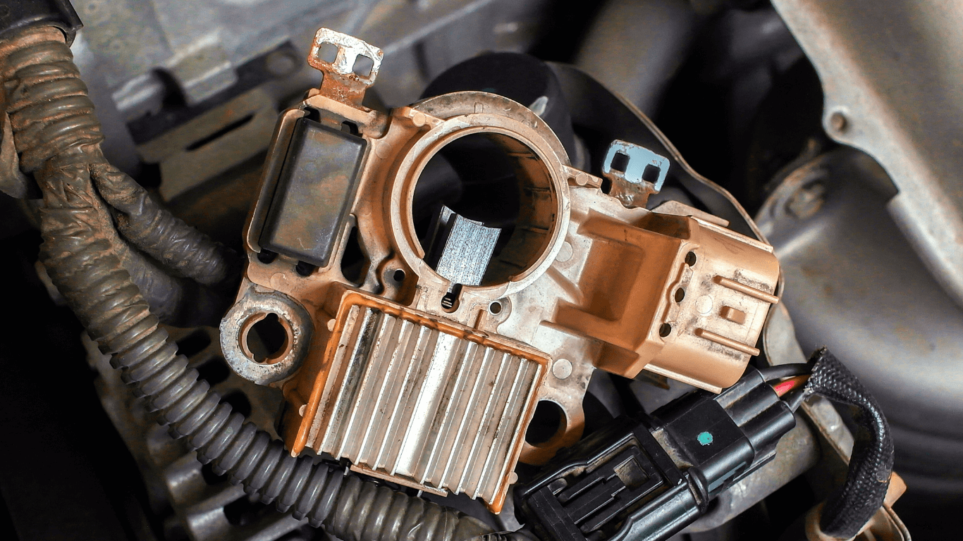 an alternator in a car