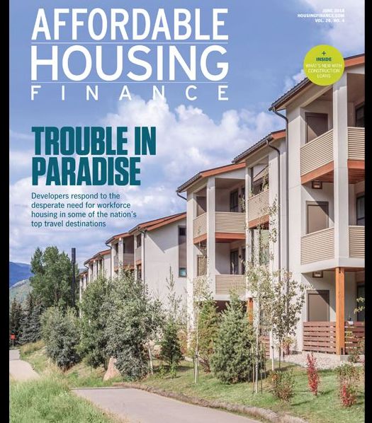 The cover of the affordable housing finance magazine