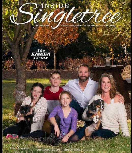 The inside singletree magazine has a picture of a family on the cover