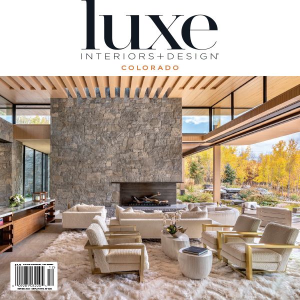 The cover of the luxe interiors and design colorado magazine