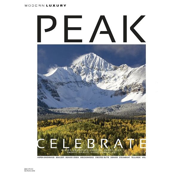 The cover of a modern luxury magazine called peak