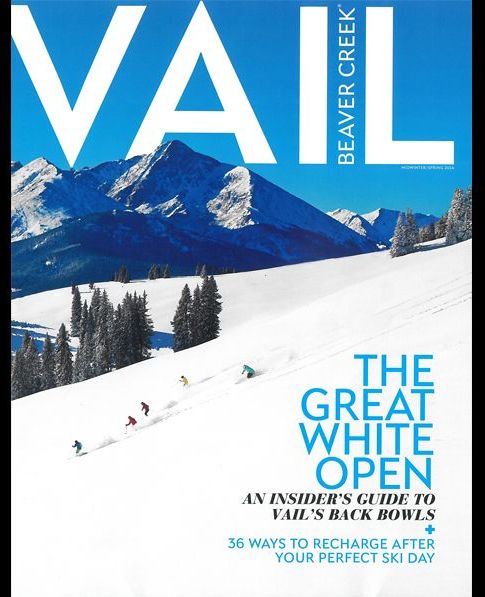 A magazine cover for vail beaver creek the great white open