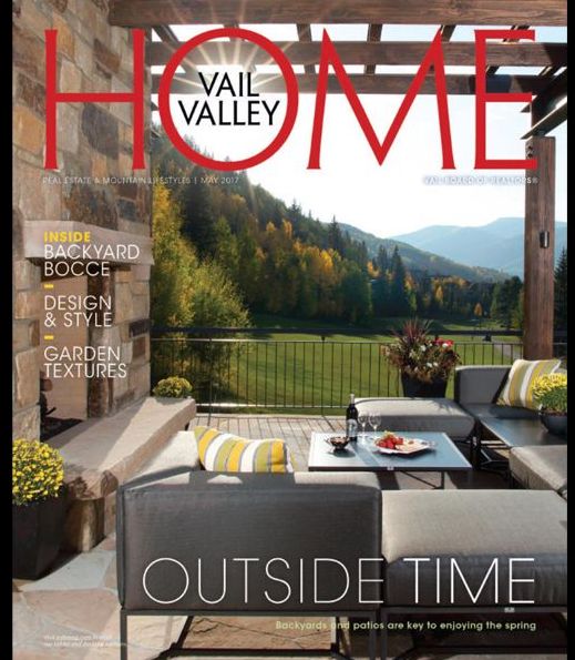 A magazine cover for home vail valley outside time
